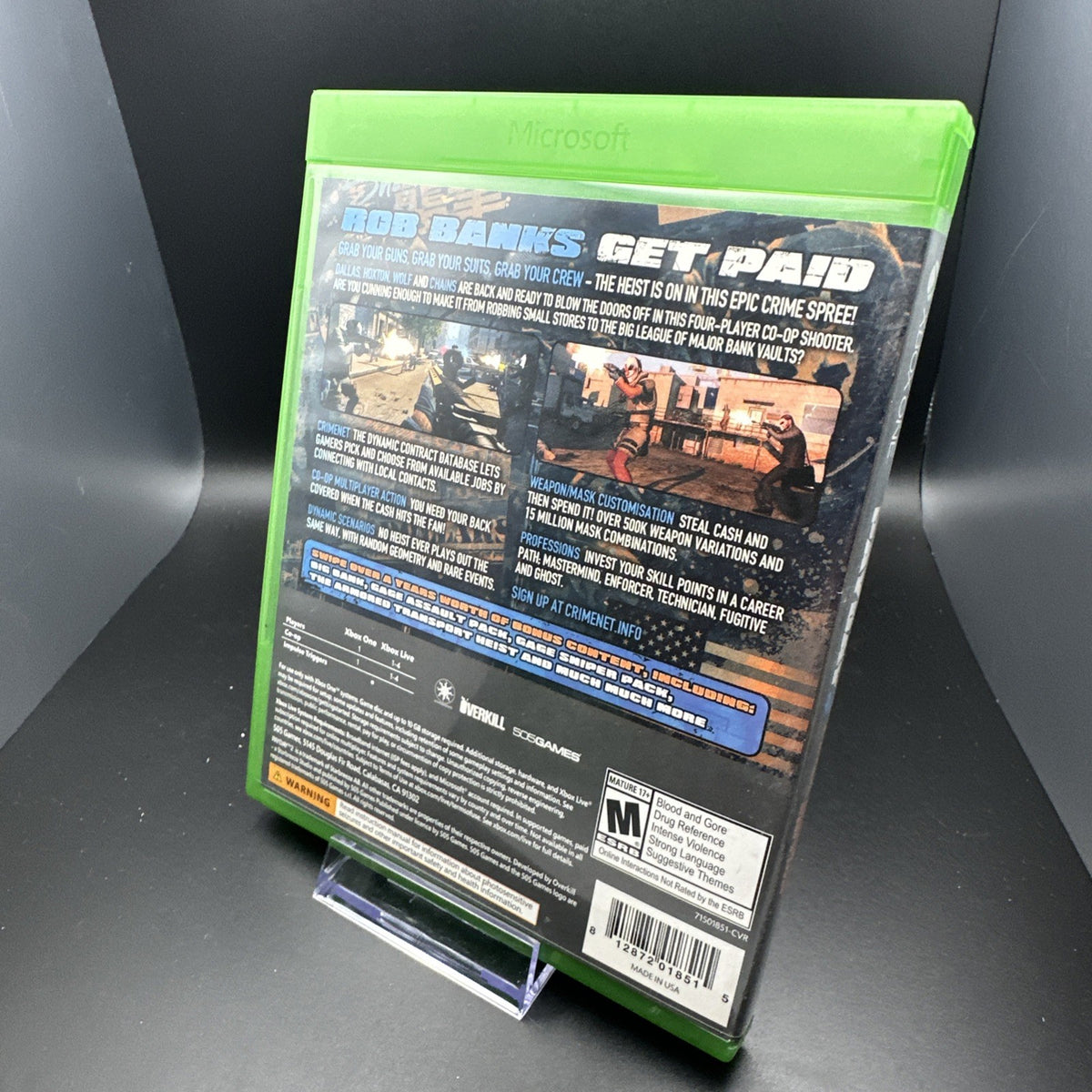 Payday 2: Crimewave (Microsoft Xbox One, 2015)