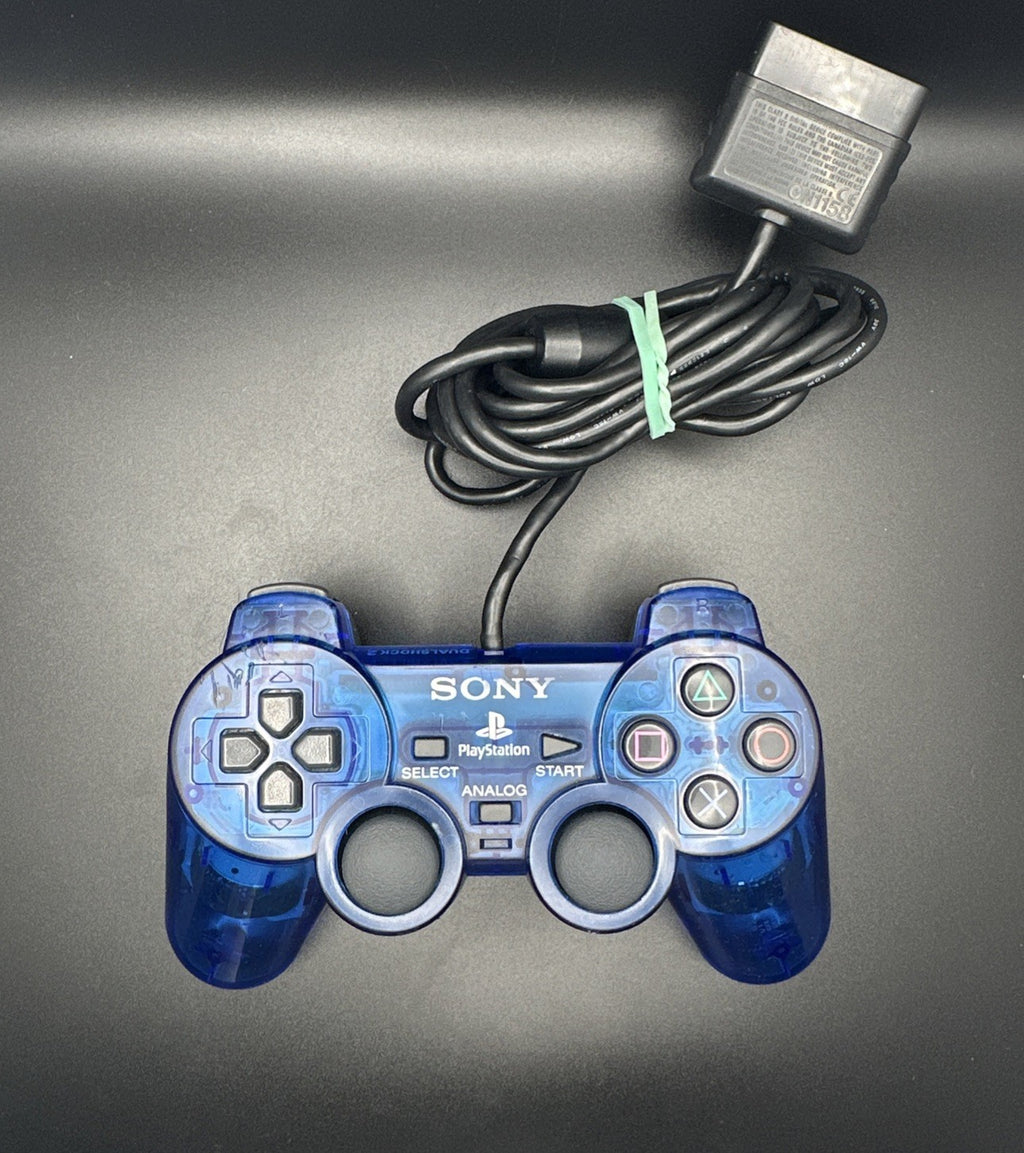 DEFECTIVE Sony Playstation DualShock Controller - (BLUE)