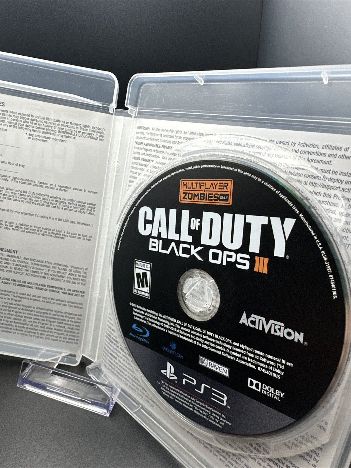 PS3 Call of Duty: Black Ops III MULTIPLAYER & ZOMBIES ONLY - NO CAMPAIGN