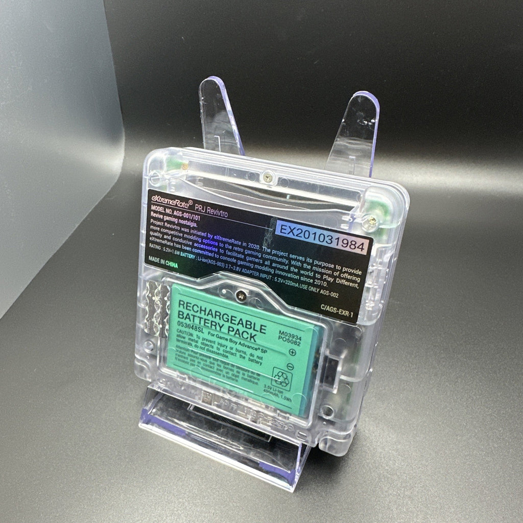 Nintendo Game Boy Advance SP 001 Handheld System - CLEAR TRANSPARENT