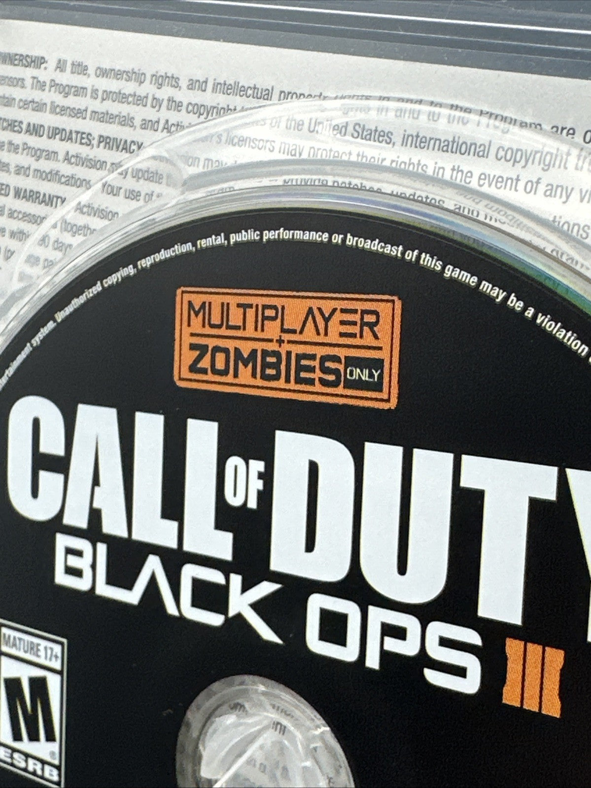 PS3 Call of Duty: Black Ops III MULTIPLAYER & ZOMBIES ONLY - NO CAMPAIGN