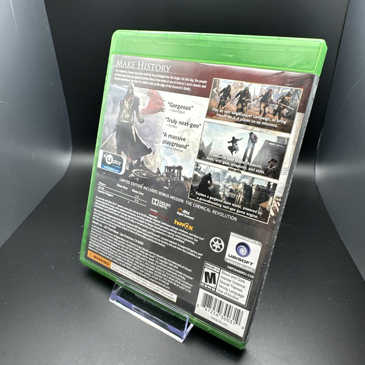 Assassin's Creed: Unity -- Limited Edition (Microsoft Xbox One, 2014)