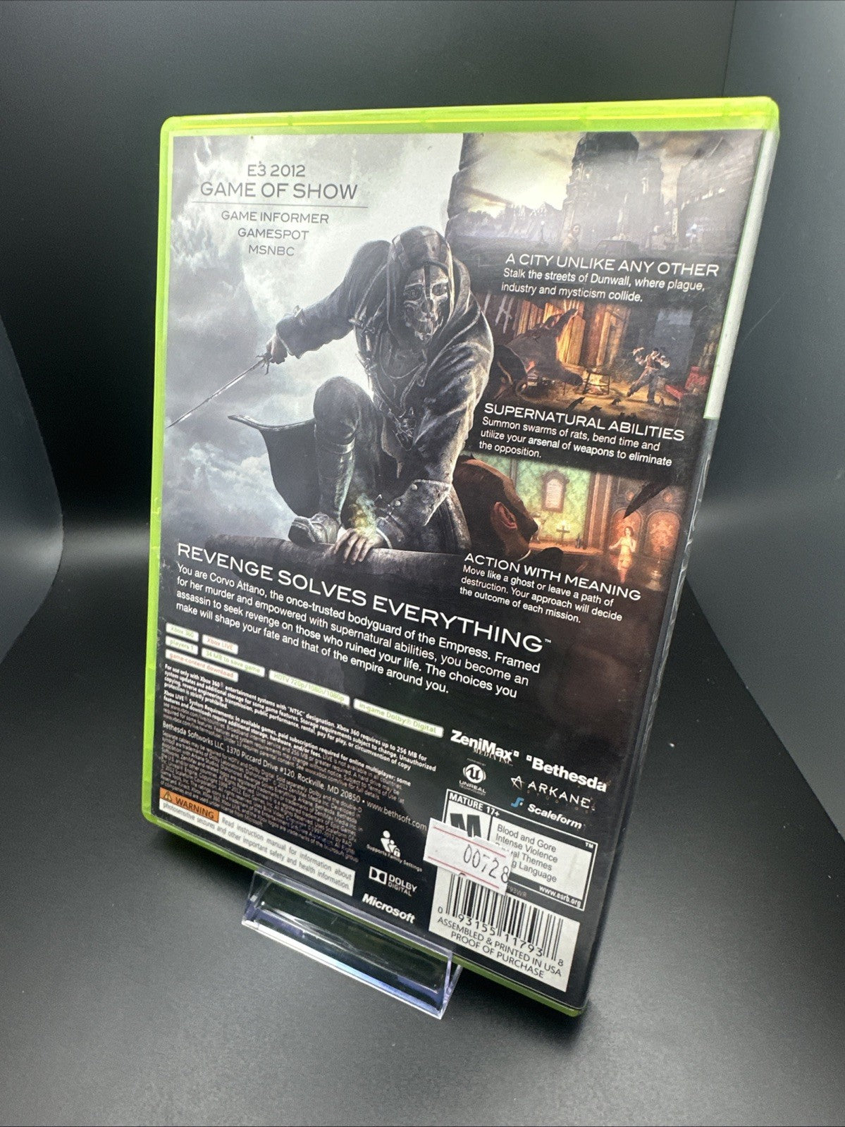 Dishonored (Microsoft Xbox 360, 2012)