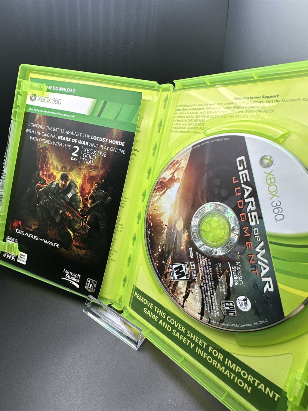 Gears of War: Judgment (Microsoft Xbox 360, 2013)