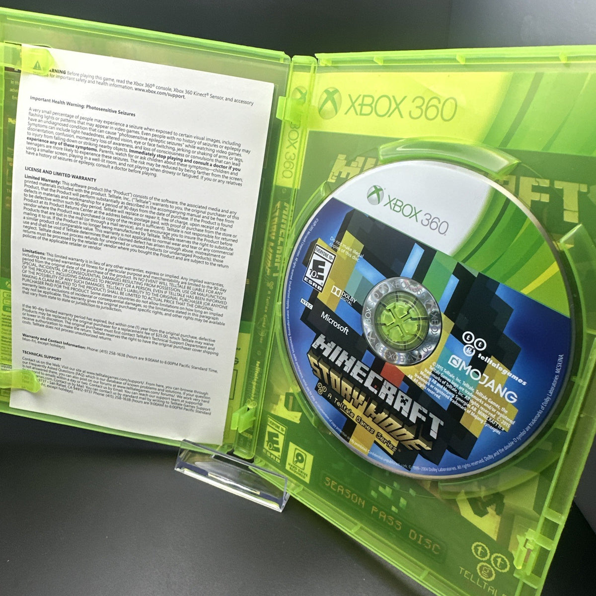 Minecraft: Story Mode - Season Pass Disc (Xbox 360, 2015)