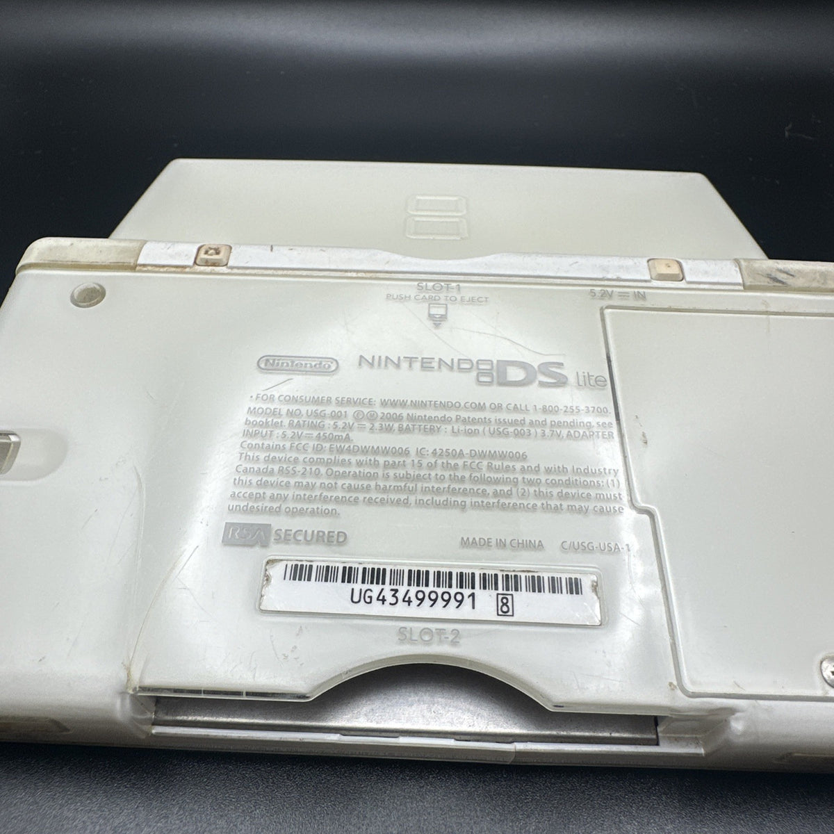 DEFECTIVE- Nintendo DS Lite Handheld System - White