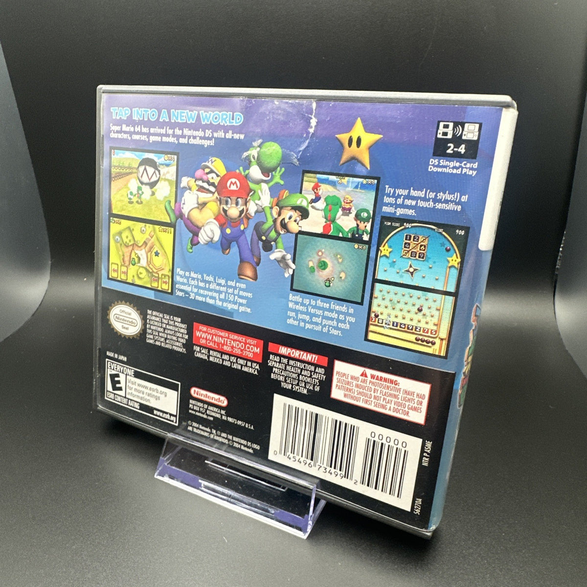 Super Mario 64 (Nintendo DS, 2004) w/ Case - Tested & Working!