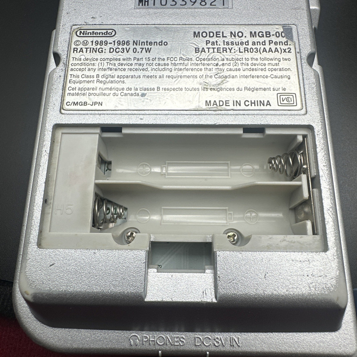 Nintendo Game Boy Pocket Silver Handheld System