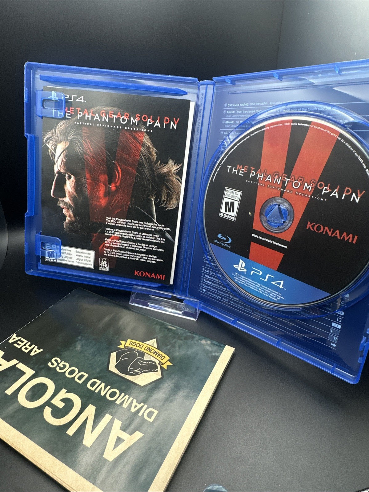Metal Gear Solid V: The Phantom Pain (Sony PlayStation 4, 2015) WITH MAP