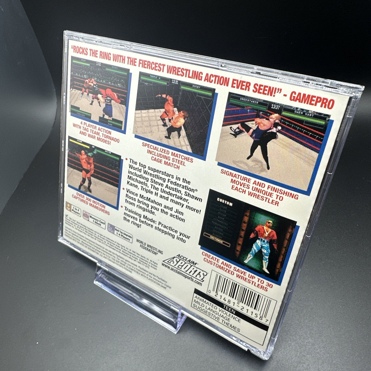WWF Warzone - (Sony Playstation 1, PS1, 1998) Complete w/ Manual Tested