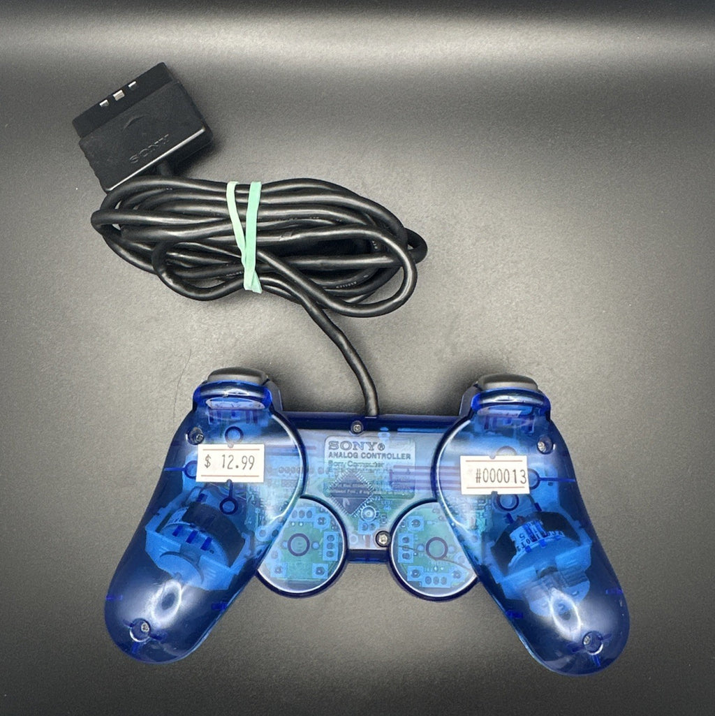 DEFECTIVE Sony Playstation DualShock Controller - (BLUE)