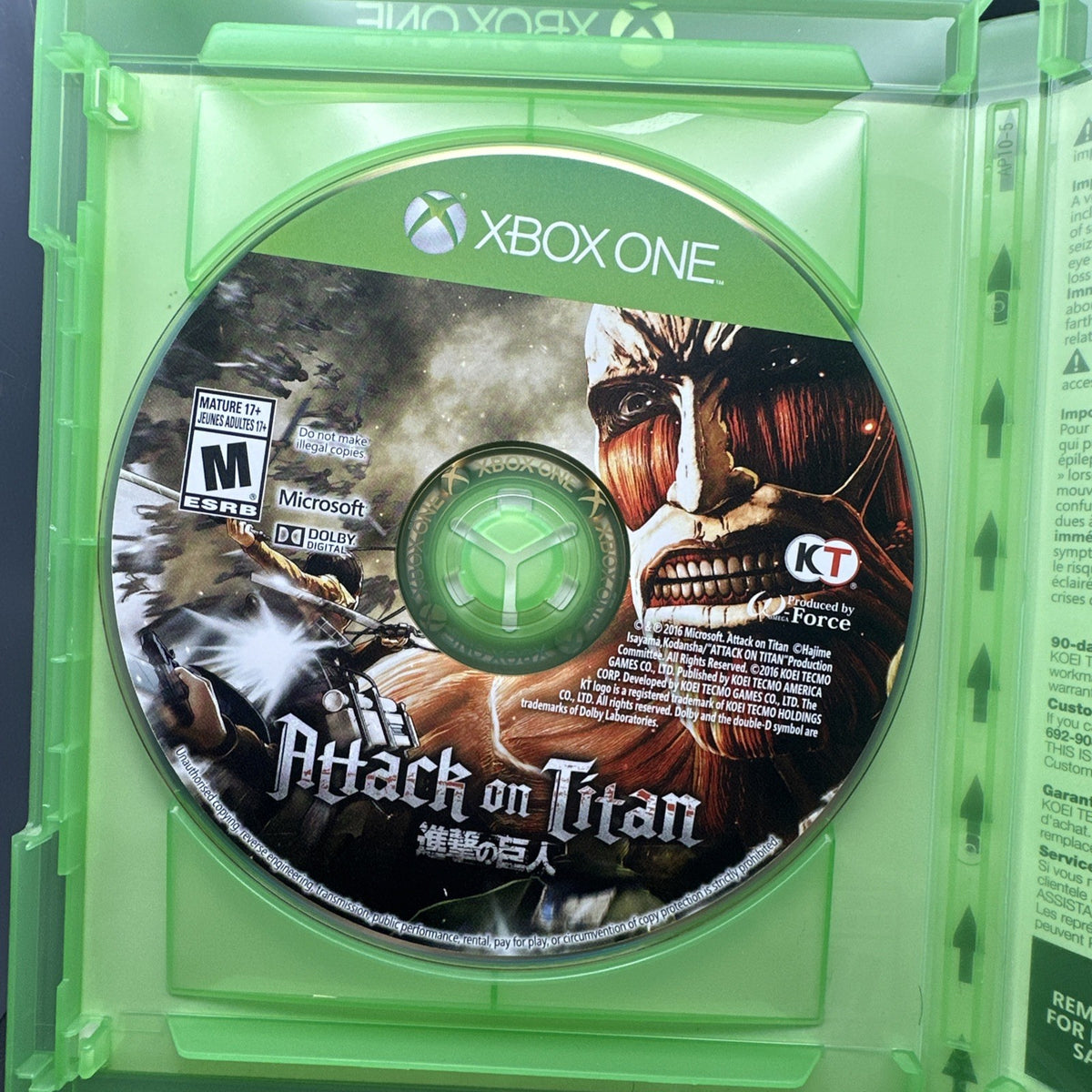 Attack on Titan (Microsoft Xbox One, 2016)