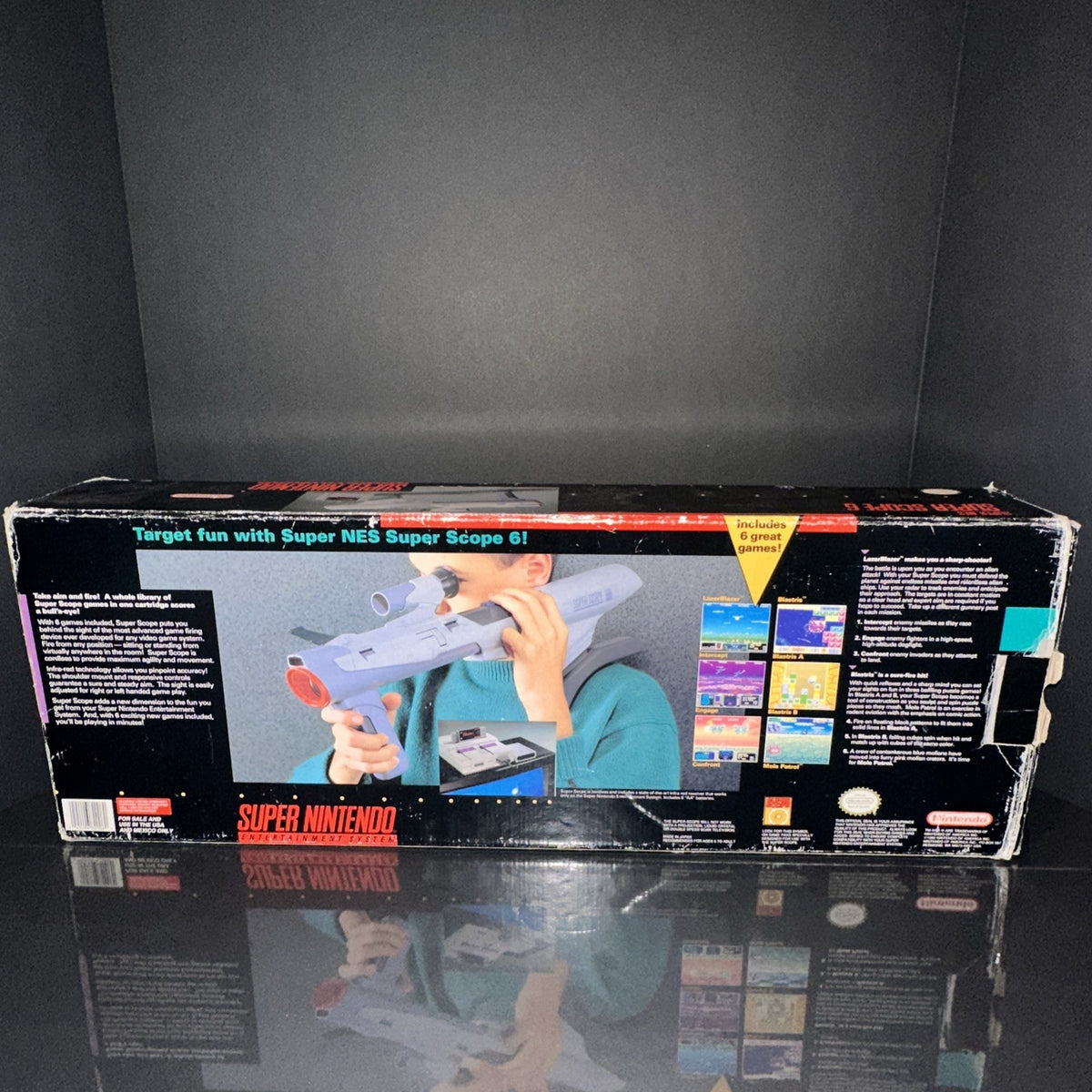 Super Nintendo SNES Super Scope 6 Complete