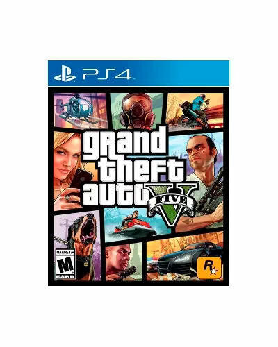 Grand Theft Auto V (Sony PlayStation 4, 2014) WITH MAP